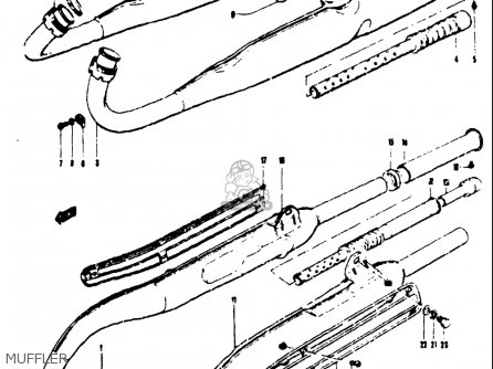 MUFFLER - T250IIR 1972 (J) USA (E03)