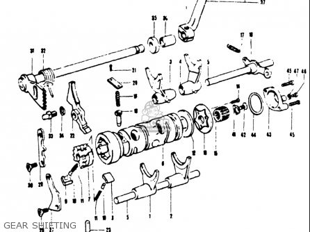 GEAR SHIFTING - T250IIR 1972 (J) USA (E03)