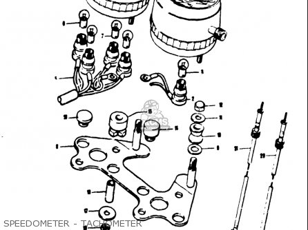 SPEEDOMETER - TACHOMETER - T250IIR 1972 (J) USA (E03)