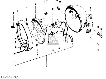 HEADLAMP - T250IIR 1972 (J) USA (E03)