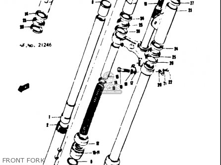 FRONT FORK - T250IIR 1972 (J) USA (E03)