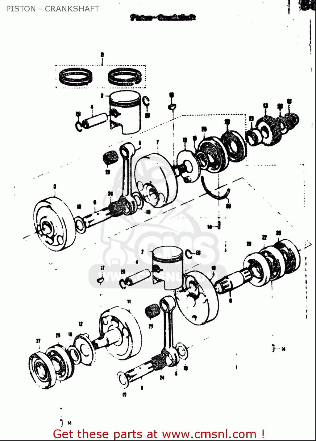 PISTON - CRANKSHAFT T305 TC305 1969 USA (E03)