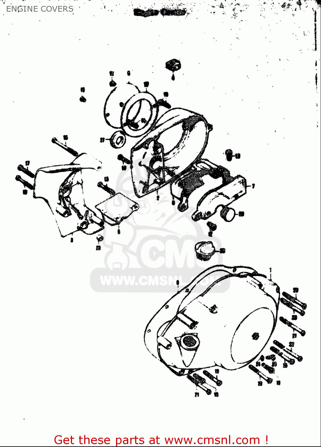 ENGINE COVERS T305 TC305 1969 USA (E03)