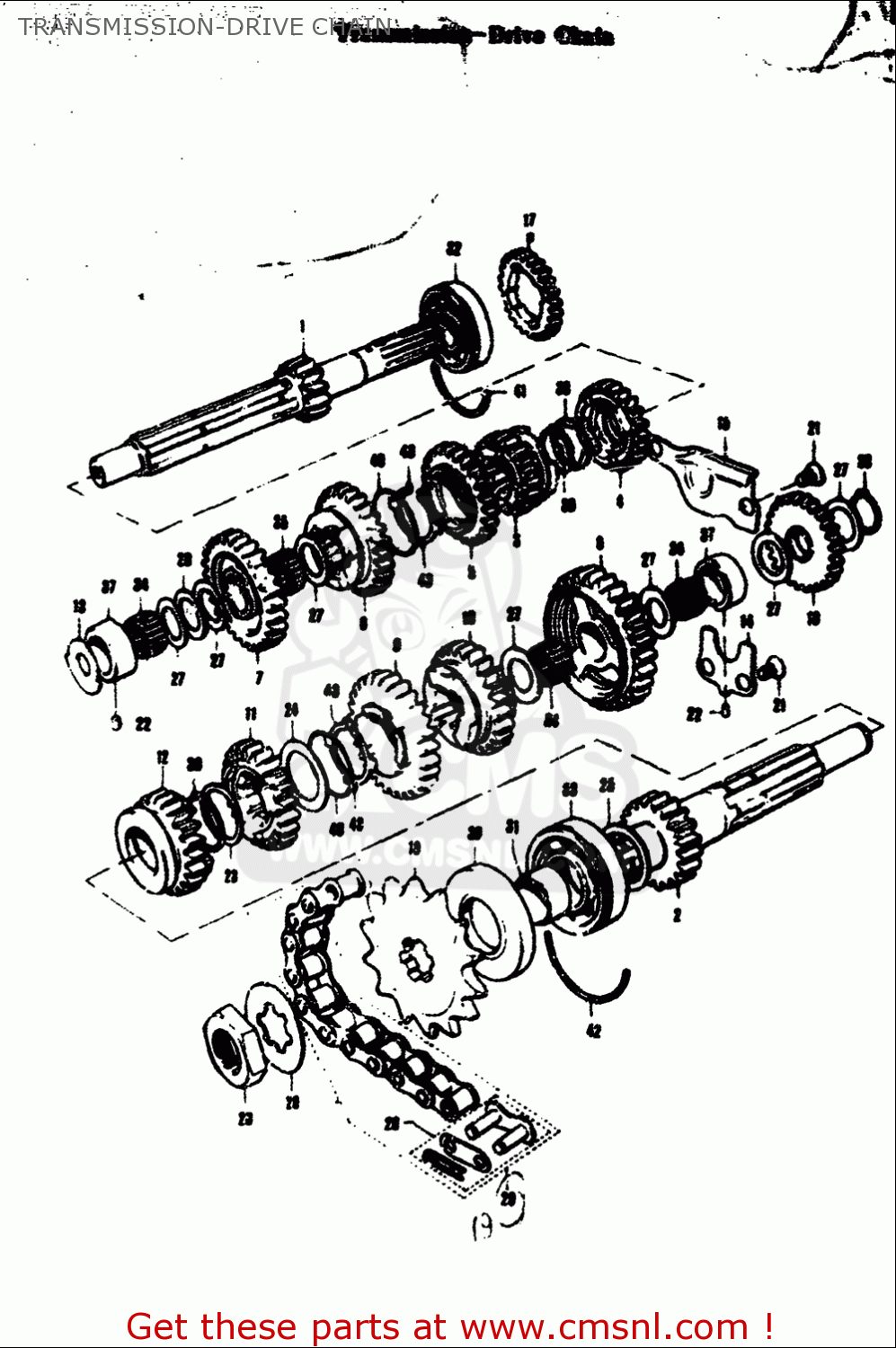 TRANSMISSION-DRIVE CHAIN T305 TC305 1969 USA (E03)