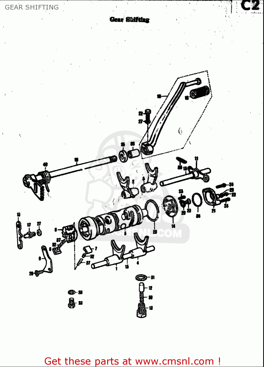 GEAR SHIFTING T305 TC305 1969 USA (E03)