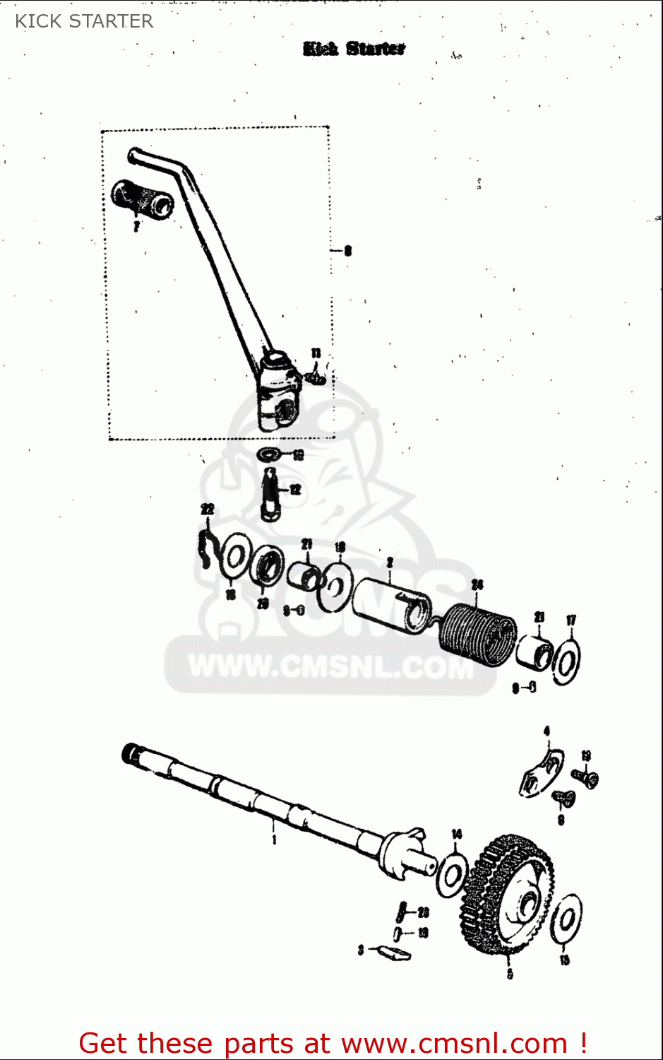 KICK STARTER T305 TC305 1969 USA (E03)