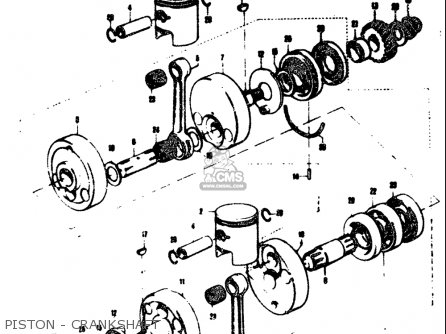 PISTON - CRANKSHAFT - T305 TC305 1969 USA (E03)