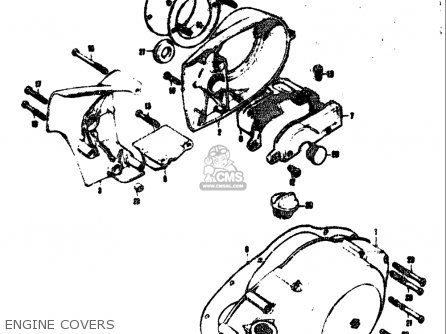 ENGINE COVERS - T305 TC305 1969 USA (E03)