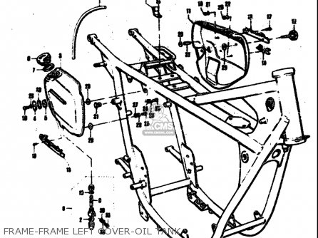 FRAME-FRAME LEFT COVER-OIL TANK - T305 TC305 1969 USA (E03)