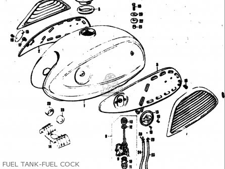 FUEL TANK-FUEL COCK - T305 TC305 1969 USA (E03)