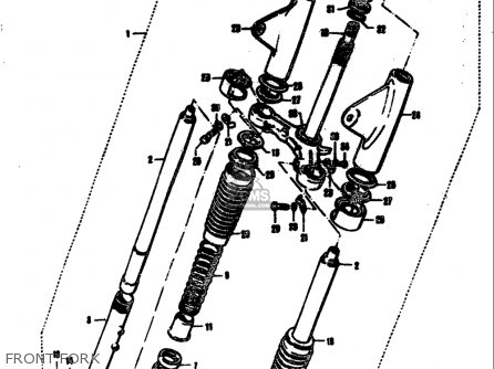 FRONT FORK - T305 TC305 1969 USA (E03)