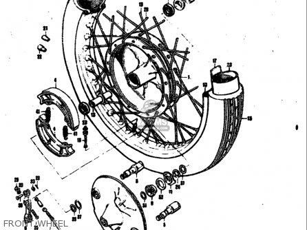 FRONT WHEEL - T305 TC305 1969 USA (E03)