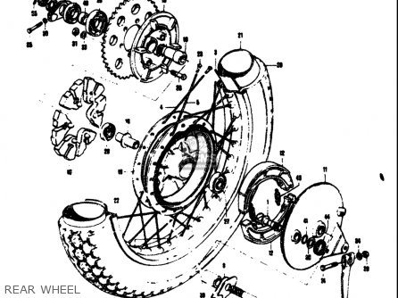 REAR WHEEL - T305 TC305 1969 USA (E03)