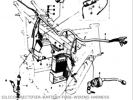SILICON RECTIFIER-BATTERY-FUSE-WIRING HARNESS - T305 TC305 1969 USA (E03)