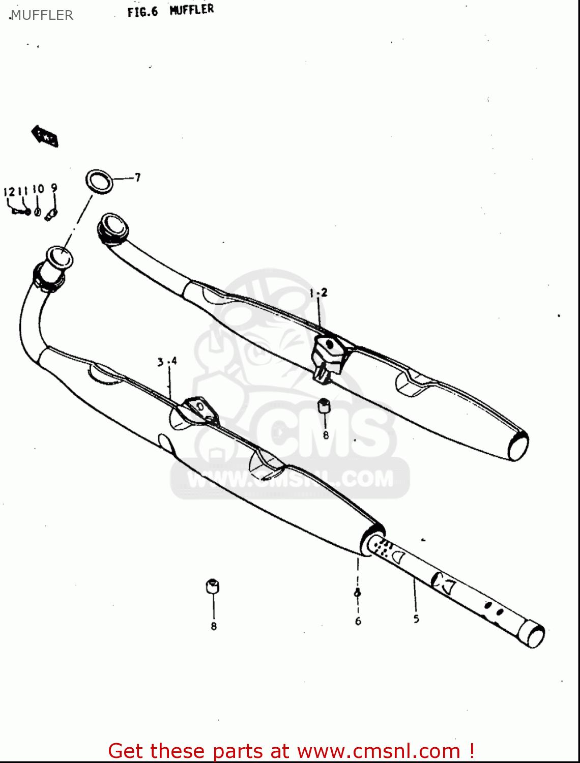 MUFFLER T350 1969 1970 1971 1972 (?) (?) (R) (J) USA (E03)