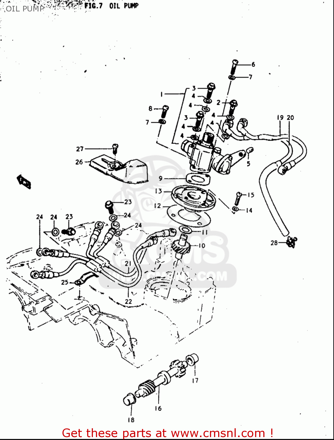 OIL PUMP T350 1969 1970 1971 1972 (?) (?) (R) (J) USA (E03)