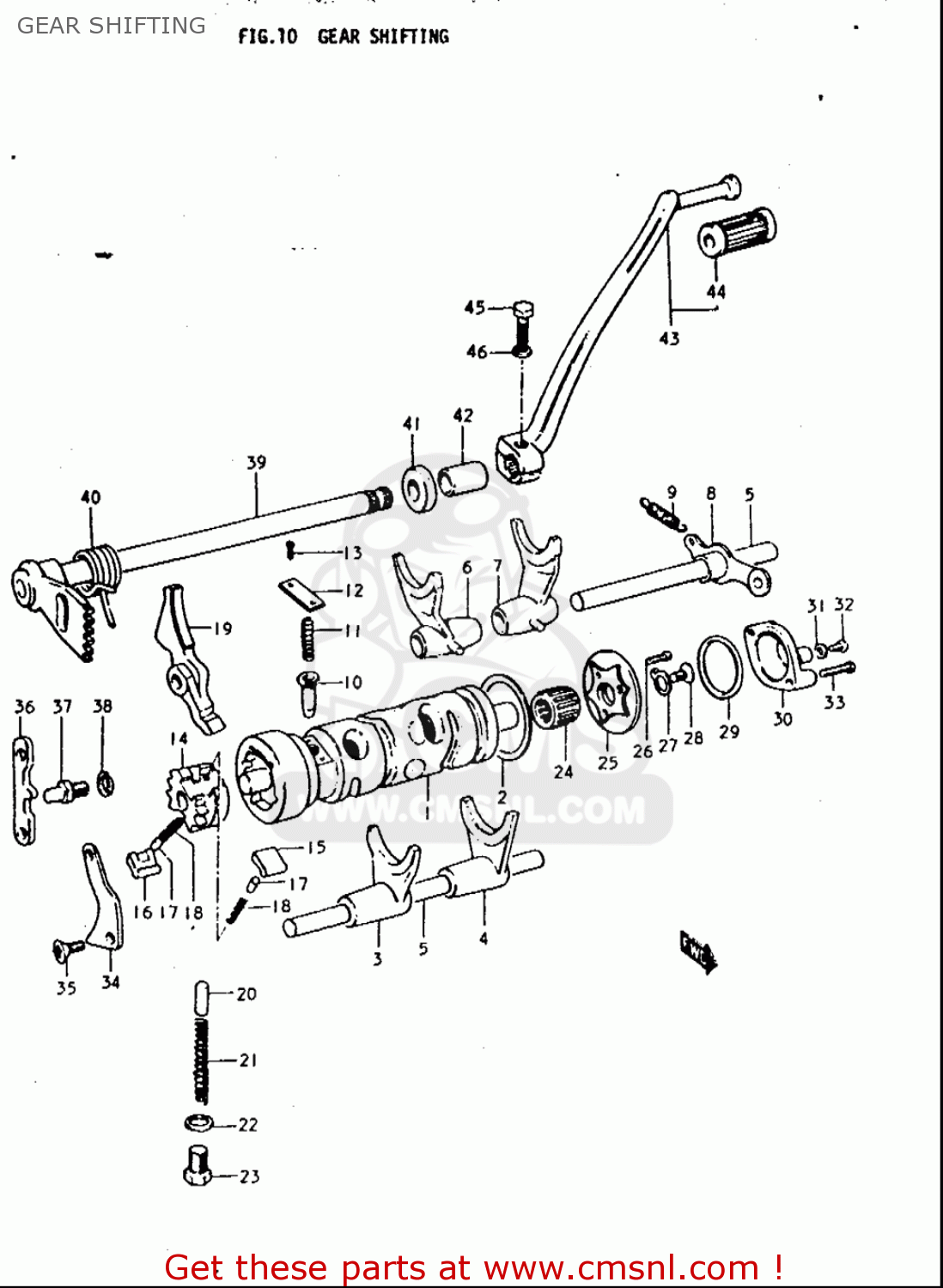 GEAR SHIFTING T350 1969 1970 1971 1972 (?) (?) (R) (J) USA (E03)