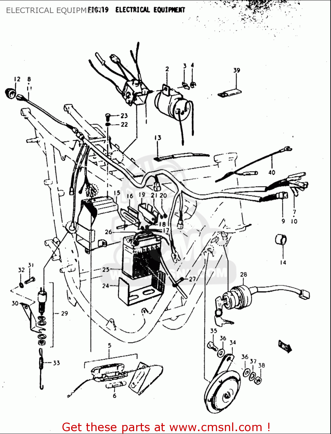ELECTRICAL EQUIPMENT T350 1969 1970 1971 1972 (?) (?) (R) (J) USA (E03)