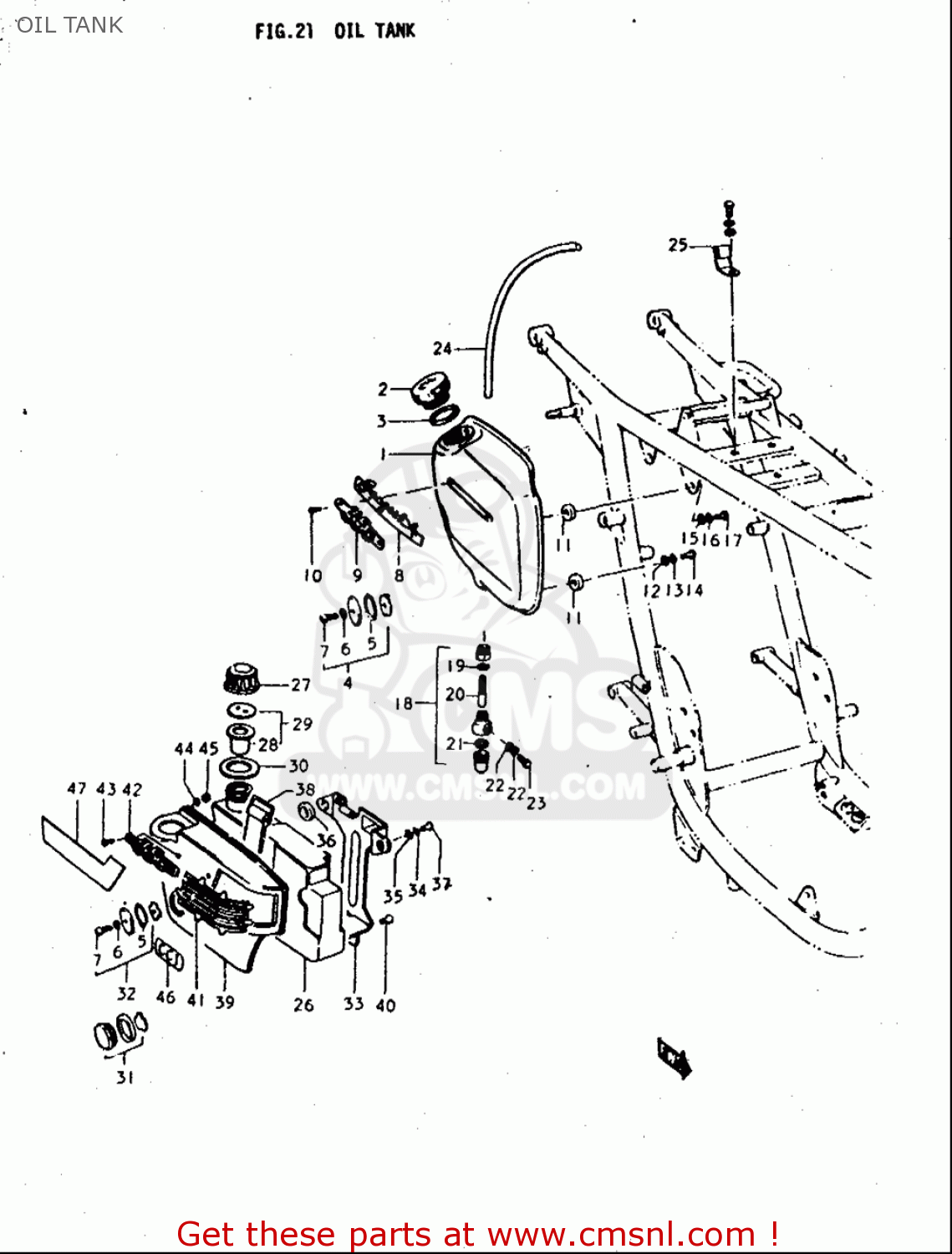 OIL TANK T350 1969 1970 1971 1972 (?) (?) (R) (J) USA (E03)