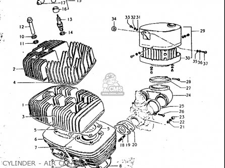 CYLINDER - AIR CLEANER - T350 1969 1970 1971 1972 (?) (?) (R) (J) USA (E03)