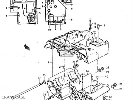 CRANKCASE - T350 1969 1970 1971 1972 (?) (?) (R) (J) USA (E03)