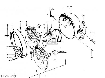 HEADLAMP - T350 1969 1970 1971 1972 (?) (?) (R) (J) USA (E03)