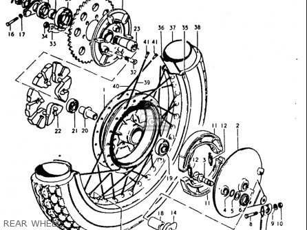 REAR WHEEL - T350 1969 1970 1971 1972 (?) (?) (R) (J) USA (E03)