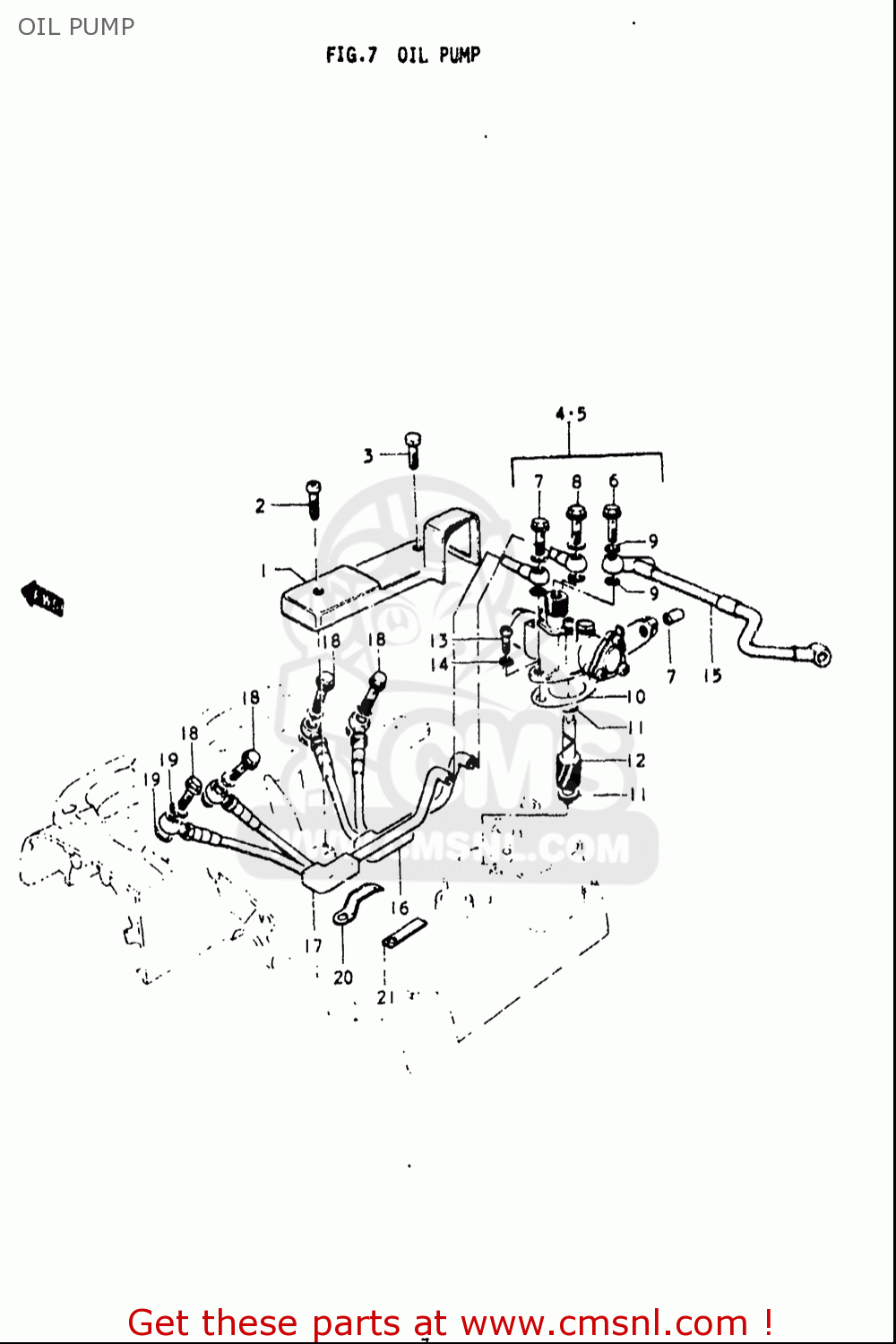 Suzuki T500 1968 1969 1970 USA (E03) OIL PUMP buy original OIL PUMP