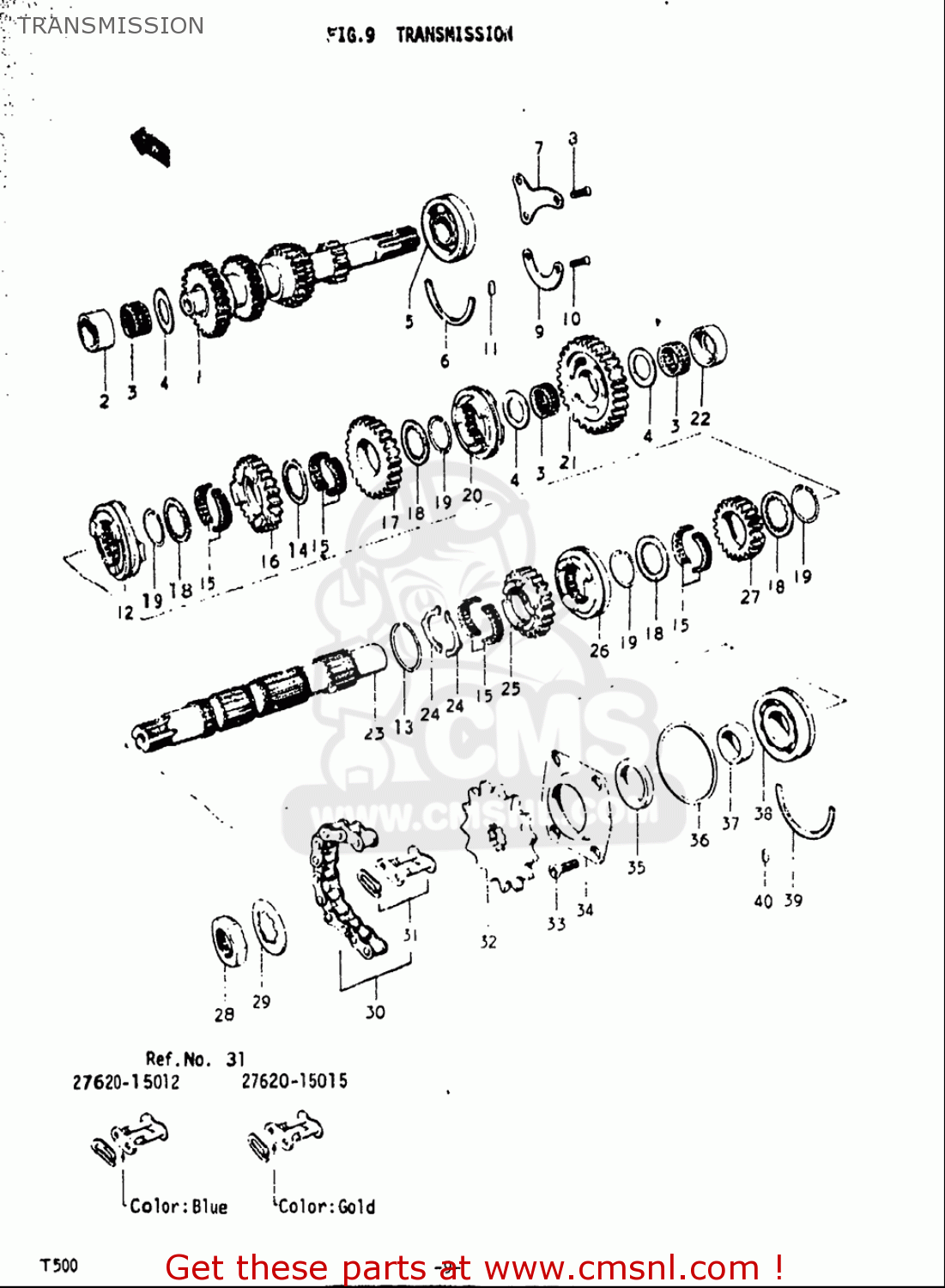 TRANSMISSION T500 1968 1969 1970 USA (E03)