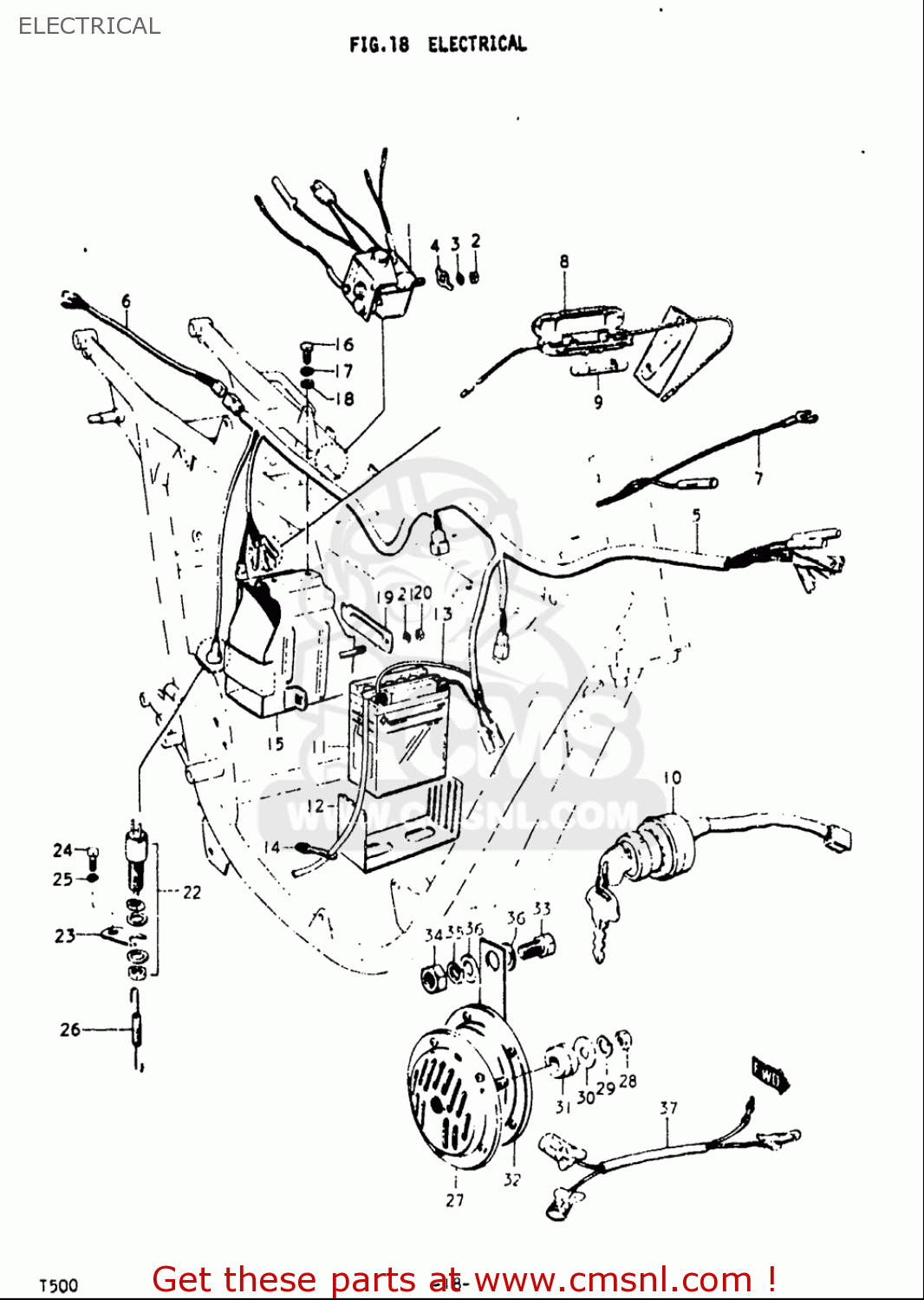 ELECTRICAL T500 1968 1969 1970 USA (E03)