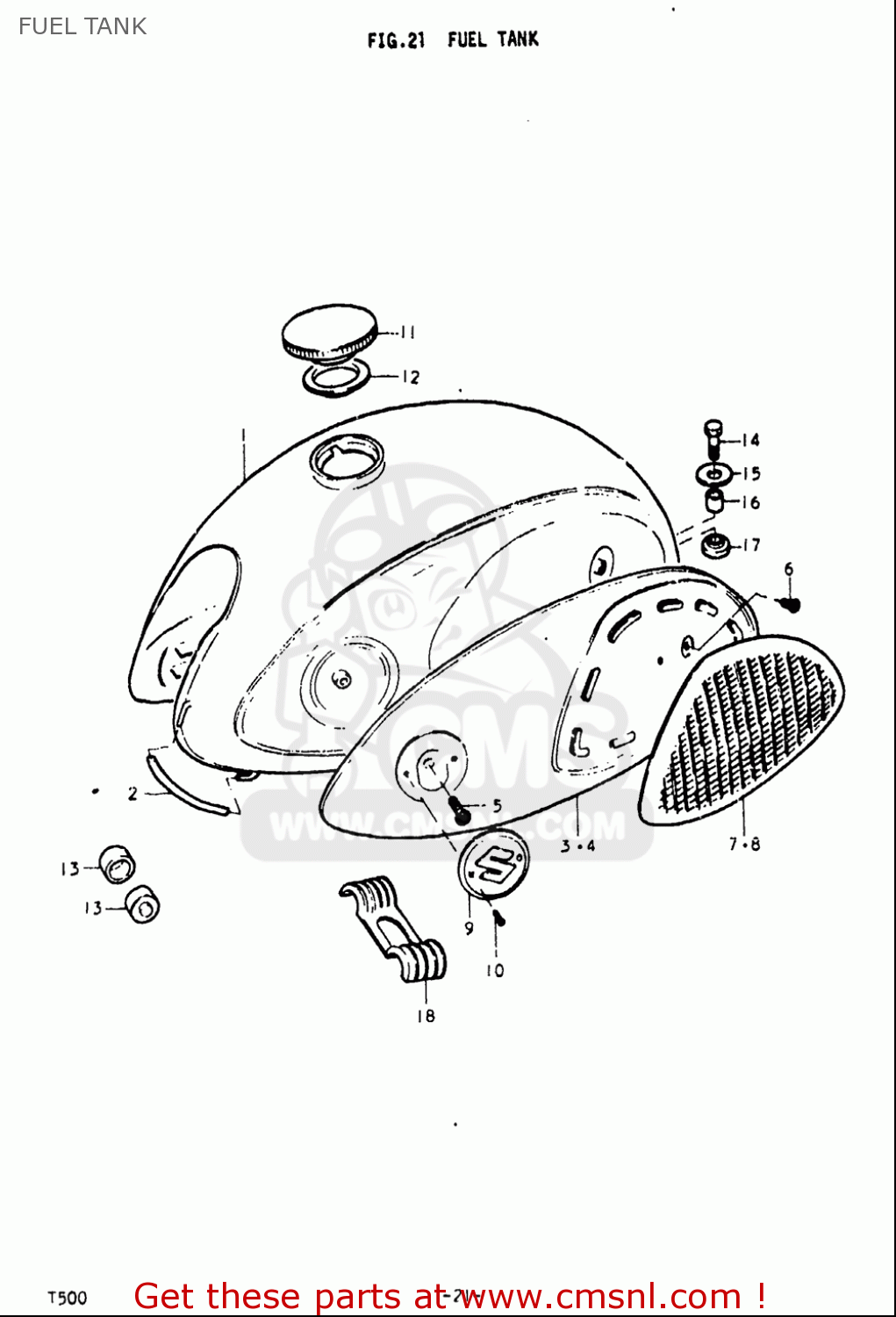 FUEL TANK T500 1968 1969 1970 USA (E03)