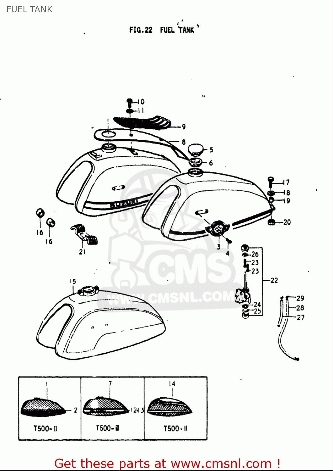 FUEL TANK T500 1968 1969 1970 USA (E03)
