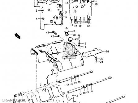 CRANKCASE - T500 1968 1969 1970 USA (E03)