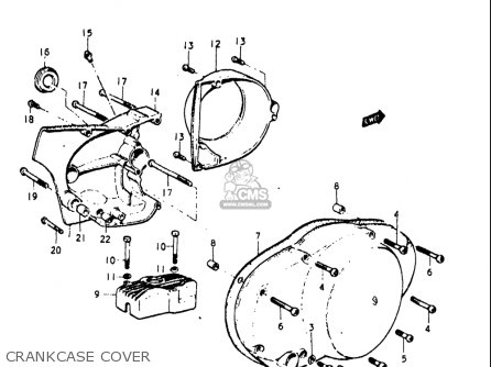 CRANKCASE COVER - T500 1968 1969 1970 USA (E03)