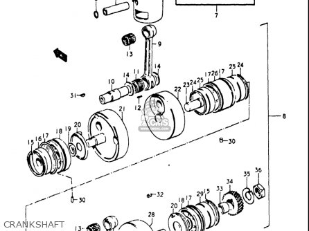 CRANKSHAFT - T500 1968 1969 1970 USA (E03)