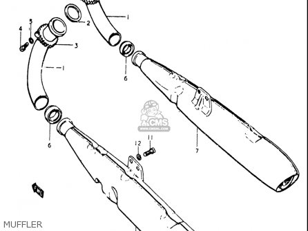 MUFFLER - T500 1968 1969 1970 USA (E03)
