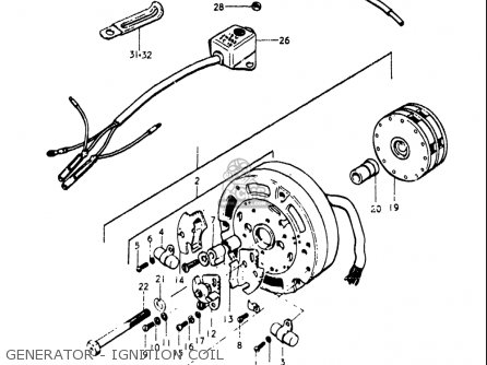 GENERATOR - IGNITION COIL - T500 1968 1969 1970 USA (E03)