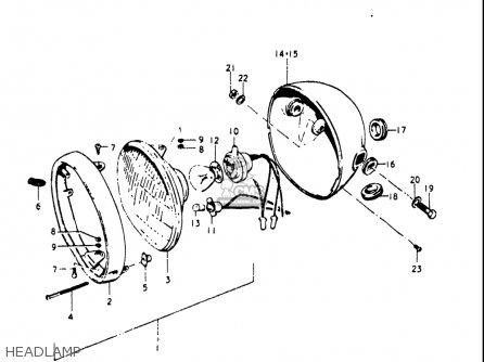 HEADLAMP - T500 1968 1969 1970 USA (E03)