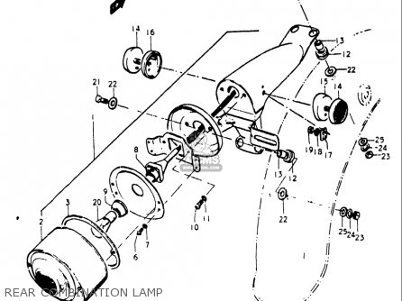 REAR COMBINATION LAMP - T500 1968 1969 1970 USA (E03)