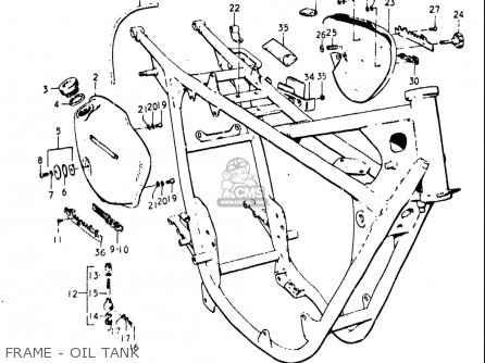 FRAME - OIL TANK - T500 1968 1969 1970 USA (E03)