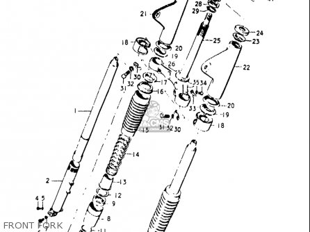 FRONT FORK - T500 1968 1969 1970 USA (E03)