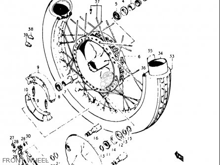 FRONT WHEEL - T500 1968 1969 1970 USA (E03)