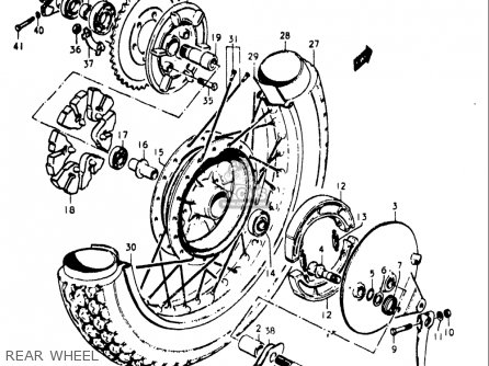 REAR WHEEL - T500 1968 1969 1970 USA (E03)