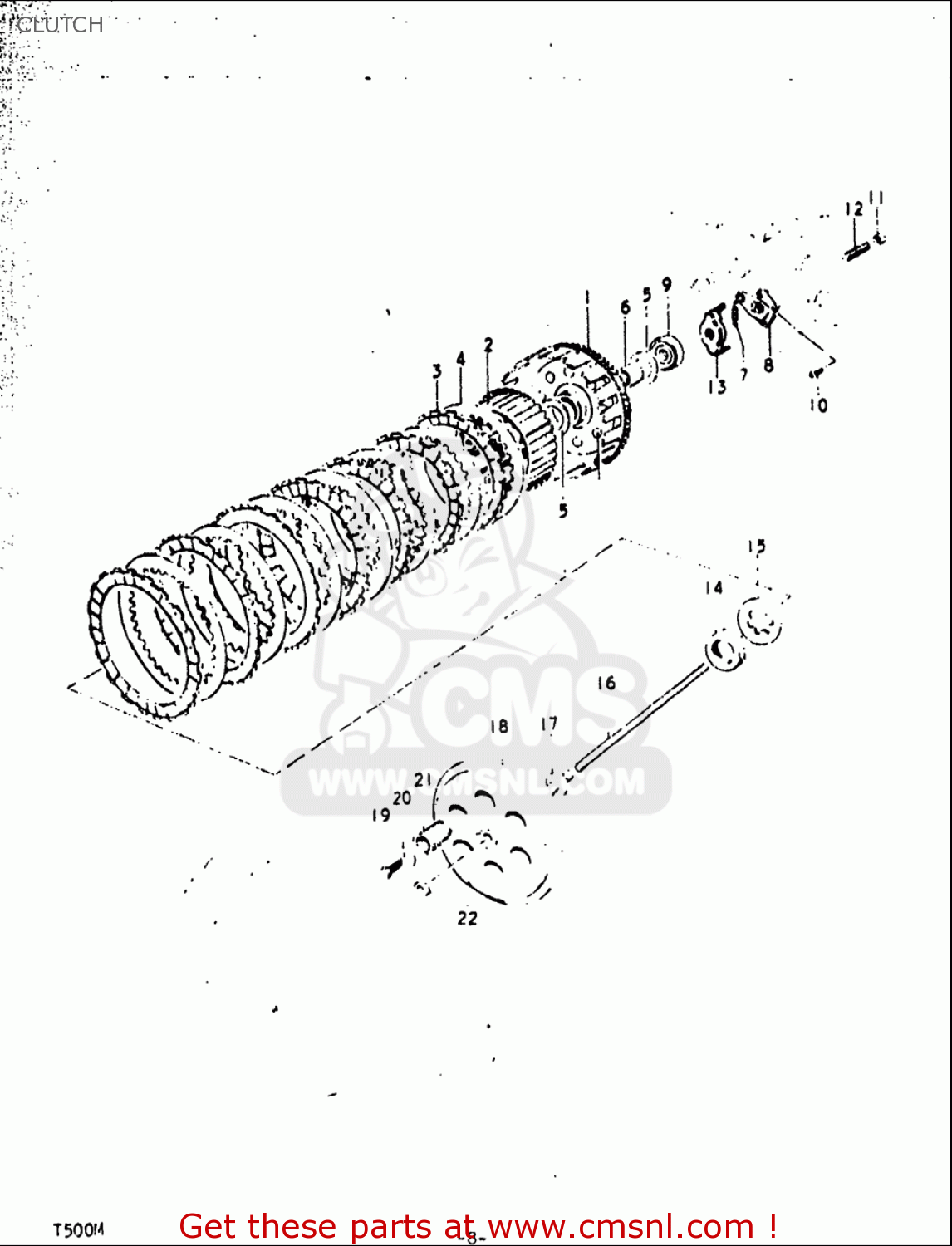CLUTCH T500 1971 1972 1973 1974 1975 (R) (J) (K) (L) (M) USA (E03)