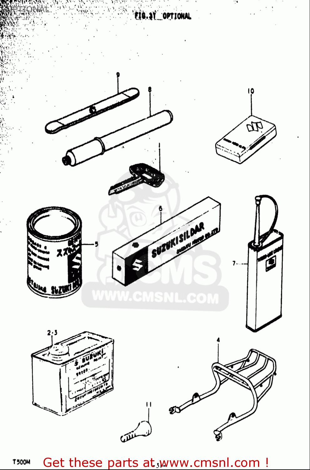 OPTIONAL T500 1971 1972 1973 1974 1975 (R) (J) (K) (L) (M) USA (E03)