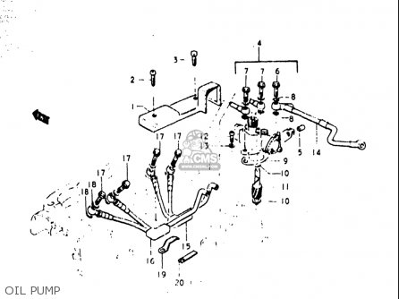 OIL PUMP - T500 1971 1972 1973 1974 1975 (R) (J) (K) (L) (M) USA (E03)