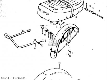SEAT - FENDER - T500 1971 1972 1973 1974 1975 (R) (J) (K) (L) (M) USA (E03)