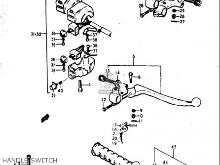 HANDLE SWITCH - T500 1971 1972 1973 1974 1975 (R) (J) (K) (L) (M) USA (E03)