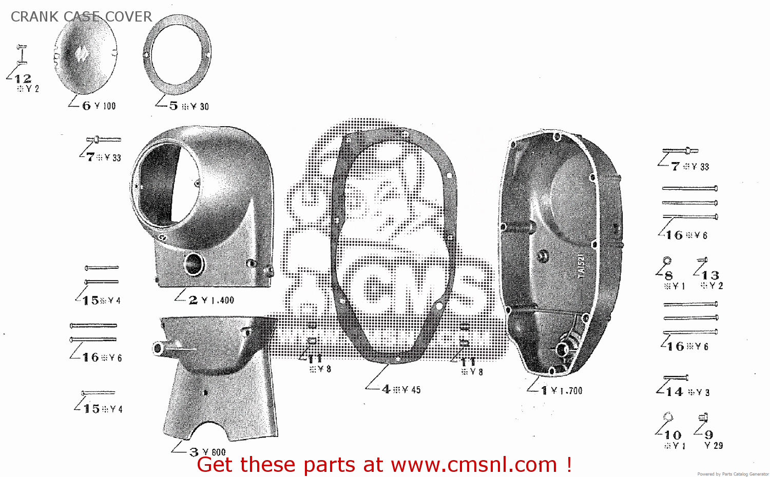CRANK CASE COVER TA250 TWIN ACE 1960