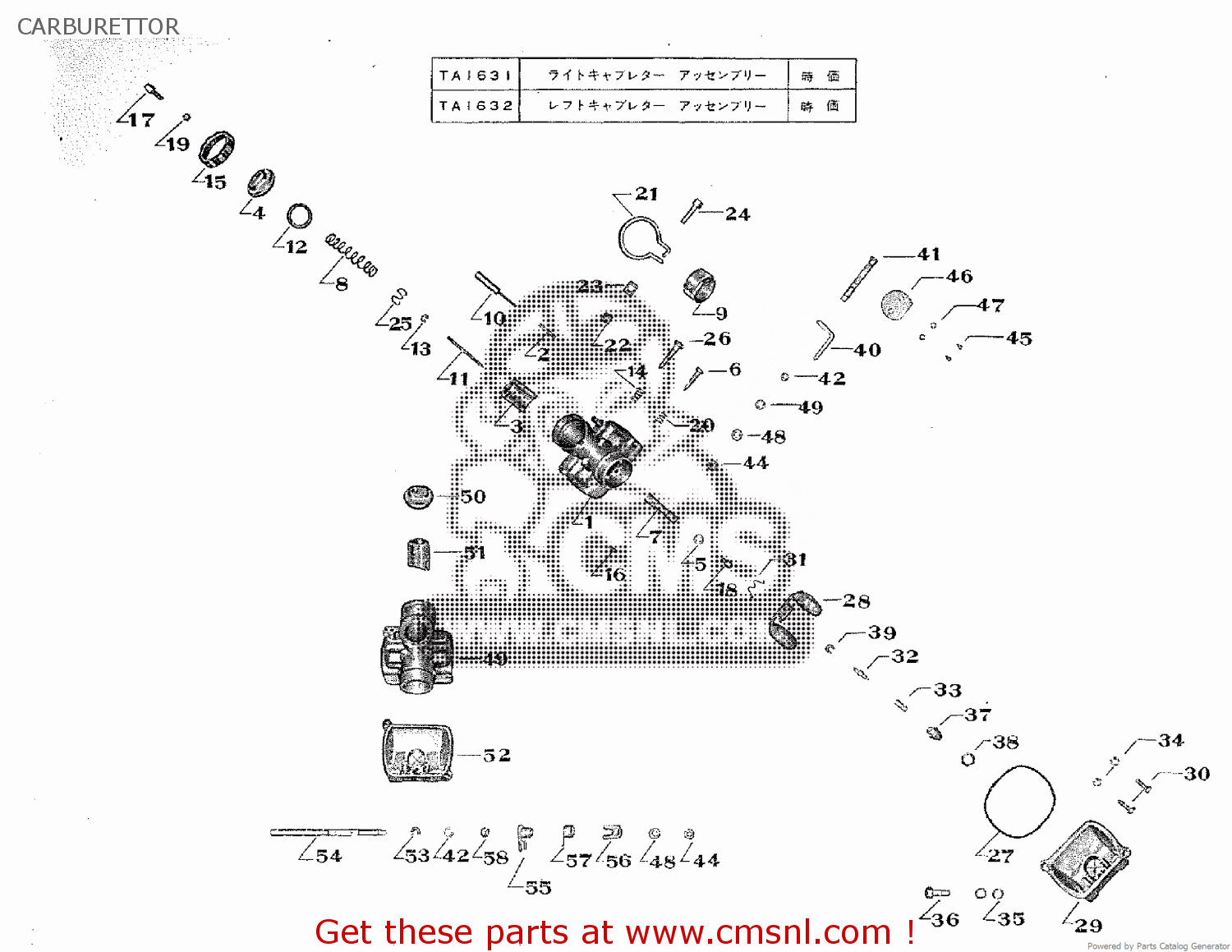 CARBURETTOR TA250 TWIN ACE 1960
